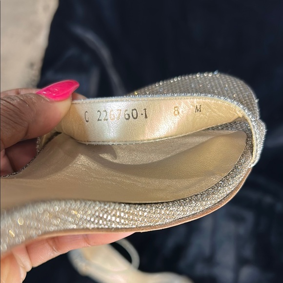 Stuart Weitzman Gold Mesh 3” Heels - Picture 5 of 8